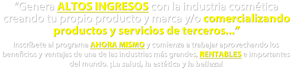 Curso Cosmética como Oportunidad de Negocio y Trabajo