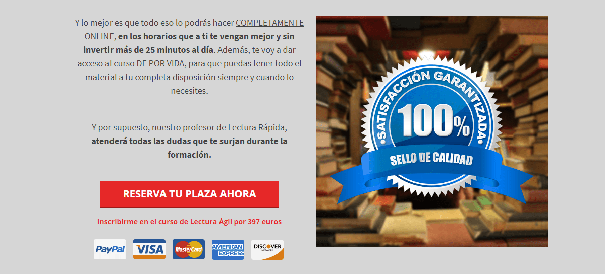 Curso Lectura Ágil cursosengrupoorg GARANTIA 4 Curso Lectura Ágil